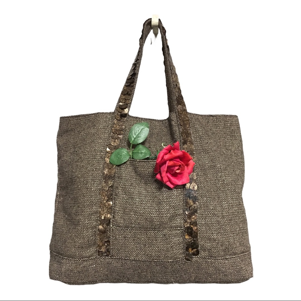 Y2K Tote Old Navy textured tweed with metallic sequins